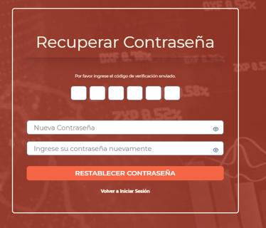 Formulario de recuperación de contraseña
